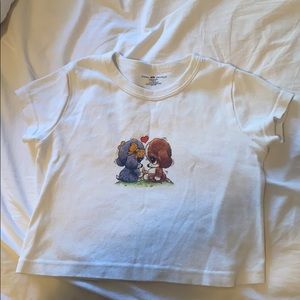 Brandy Melville puppy love cropped baby tee